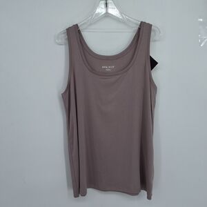 Ava & Viv 2x Women's Soft Taupe Tank Top